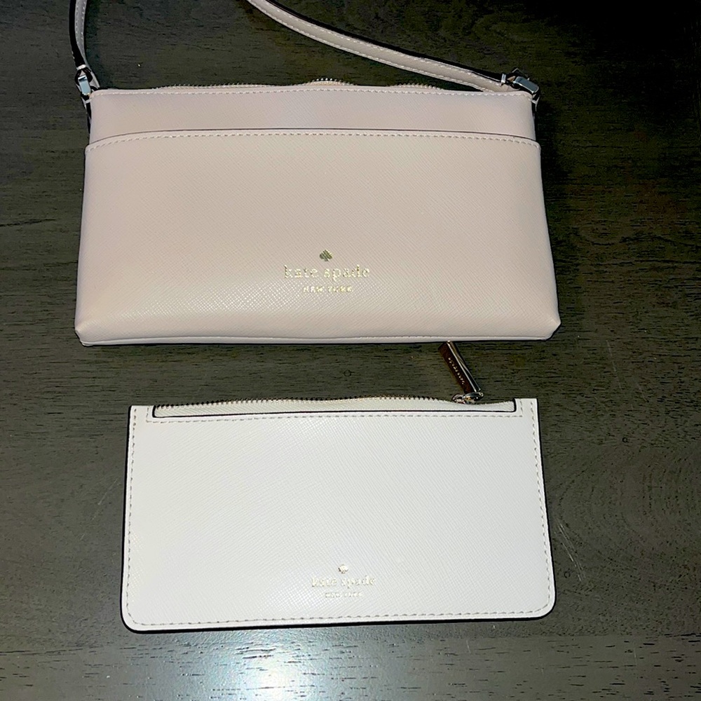 Kate spade tan crossbody and wallet never used